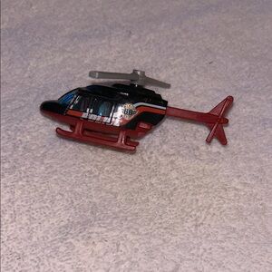 Kids Rescue Helicopter Toy - Black & Red